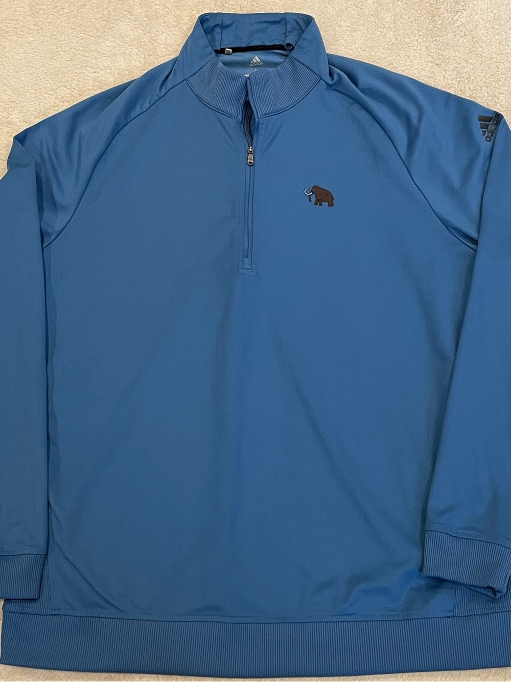 Adidas Golf Pullover Mens Large L 1/4 Zip Blue Mammoth Dunes Sand Valley Resort